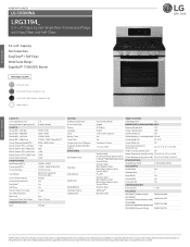 LG LRG3194BM Specification