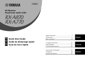 Yamaha RX-A870 RX-A870/RX-A770 Quick Start Guide