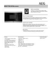 AEG MBB1756S-M Specification Sheet