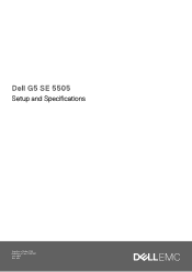 Dell G5 SE 5505 Setup and Specifications