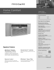 Frigidaire FRA256ST2 Product Specifications Sheet (English)