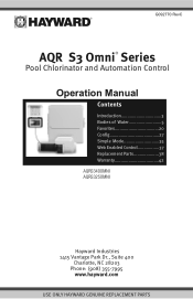 Hayward AquaRite S3 Omni Salt System 40 000 gallon AQRS3-Omni-Series-Automation-Control-Operation-Manual-G092770RevC