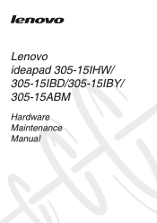 Lenovo 305-15IHW Laptop Hardware Maintenance Manual - Ideapad 305 Laptop