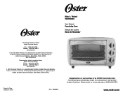 Oster Stainless Steel 6-Slice Toaster Oven User Manual