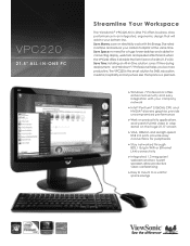 ViewSonic VPC220 VPC220 Datasheet