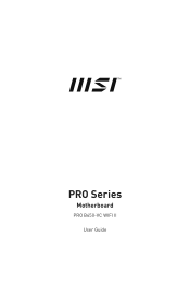 MSI PRO B650-VC WIFI II User Manual
