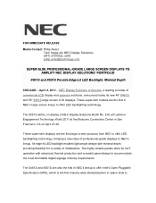 NEC X551S Press Release