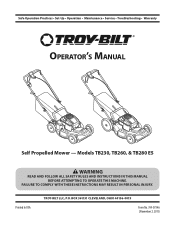 Troy-Bilt TB230 Operation Manual
