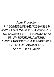 Acer P1150 User Manual