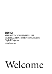 BenQ BenQ MX810ST Short-Throw Interactive Wireless Projector MX812ST User Manual