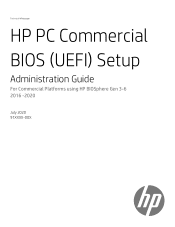 HP EliteBook G1 PC Commercial BIOS UEFI Setup