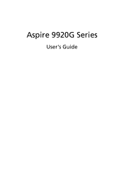 Acer Aspire 9920G Aspire 9920G User's Guide