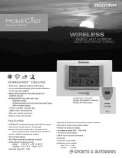 Celestron HomeCast Deluxe Weather Station HomeCast Product Info Sheet