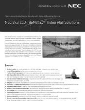 NEC X464UNS-TMX9P 3X3 Specification Brochure