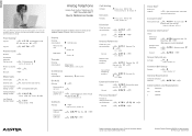 Aastra Dialog 4187 Analog Telephone for MX-ONE, quick reference guide