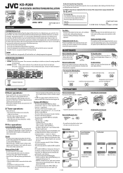 JVC KD R200 Instructions