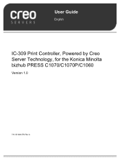 Konica Minolta bizhub PRESS C1070/1070P IC-308 User Docs