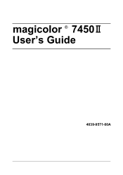 Konica Minolta magicolor 7450 II magicolor 7450 II User Guide