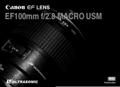Canon EF 100mm f/2.8 Macro USM EF100mm F2.8 MACRO USM Instruction Manual