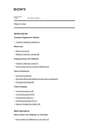 Sony NW-WS414 User Manual