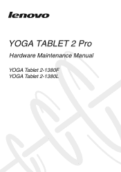 Lenovo Yoga 2 Pro-1380 (English) Hardware Maintenance Manual - Yoga Tablet 2 Pro 1380