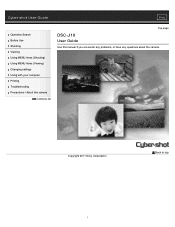 Sony DSC-J10 Users Guide