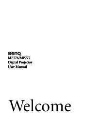 BenQ mp777 User Manual