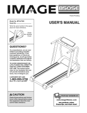 Image Fitness 850se Treadmill English Manual
