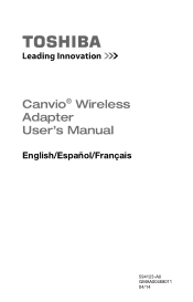 Toshiba HDWW100XKWF1 User's Guide for Canvio Wireless Adapter HDWW100XKWF1