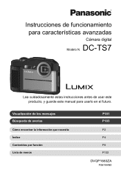 Panasonic LUMIX TS7 Spanish Advance Operating Manual