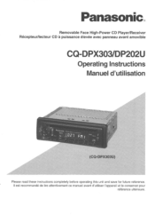 Panasonic CQ-DPX303 CQDP202U User Guide