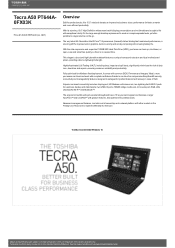 Toshiba A50 PT644A-0FX03K Detailed Specs for Tecra A50 PT644A-0FX03K AU/NZ; English