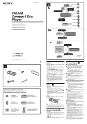 Sony CDX-M8800 Installation/Connections Instructions