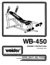 Weider Wb-450 Bench English Manual