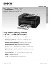 Epson WorkForce WF-2630 Product Specifications