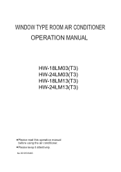 Haier HW-24LM13 User Manual