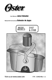 Oster Big Mouth Juice Extractor Instruction Manual