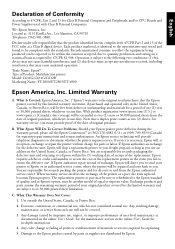 Epson ET-2803 Notices and Warranty