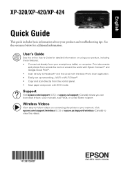 Epson XP-320 Quick Guide and Warranty