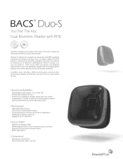Ganz Security CTDS-F00P-008MB00 CrucialTrak BACS Duo-S Specification