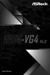 ASRock H81M-VG4 R4.0 User Manual
