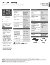 Bosch NGMP058UC Product Spec Sheet