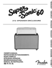 Fender Super-Sonictrade 60 212 Enclosure Owners Manual