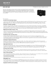 Sony DSC-RX1R Marketing Specifications