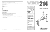 Weider Weevbe3522 Instruction Manual