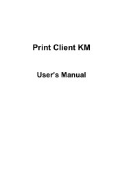Kyocera KM-4800w KM-4800w Print Client KM User's Manual