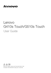 Lenovo G410s Touch (English) User Guide