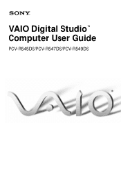 Sony PCV-R545DS VAIO Computer User Guide  (primary manual)