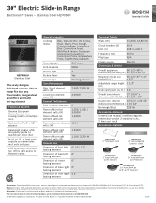 Bosch HEIP056U Product Spec Sheet
