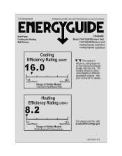 Frigidaire FFHP362CQ2 Energy Guide